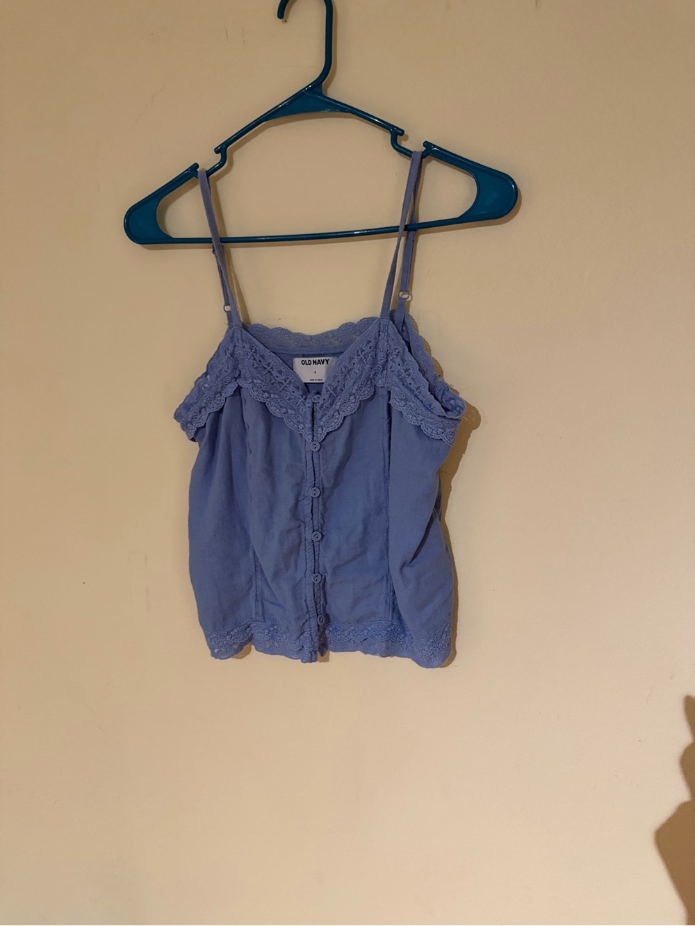 Old Navy Periwinkle Lace-Trim Button-Front Cami
